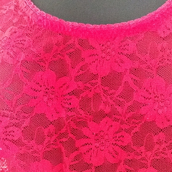 Vtg Red Lacey Baby Doll Lounging Set - Picture 2 of 7